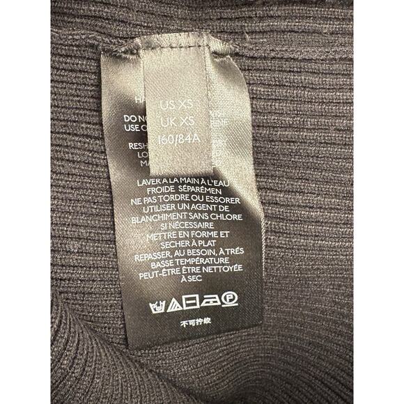 Maeve Black Ribbed Short Sleeve Sweater Size XS Stretch - Picture 6 of 7